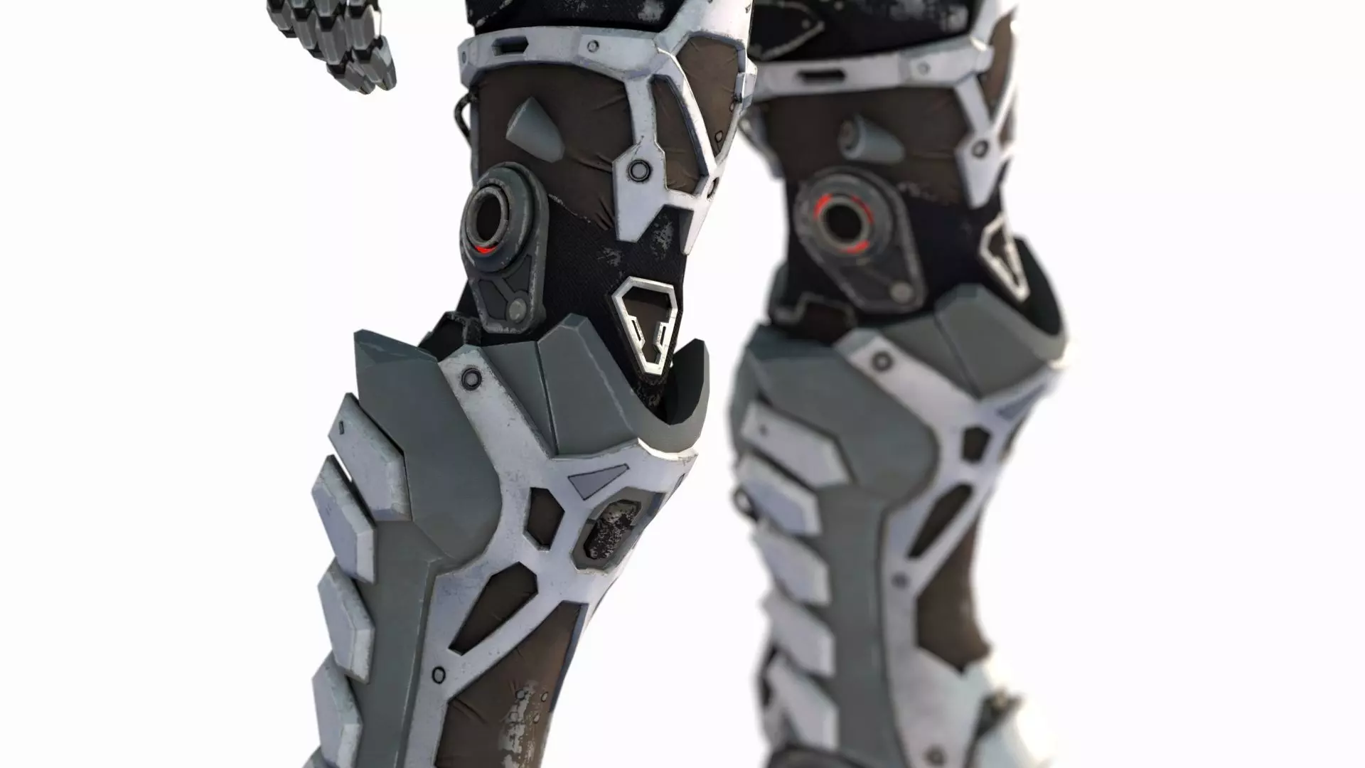 Future Sci-Fi Fighter Armor 3D model_4