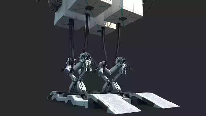 Future Sci-Fi Machine Charging Station