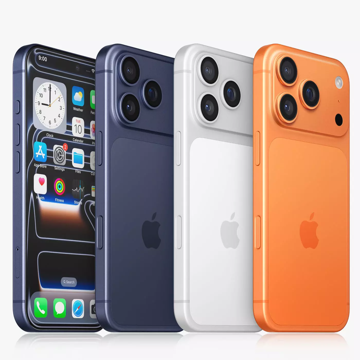Apple iPhone 17 pro All colors 3D model_1