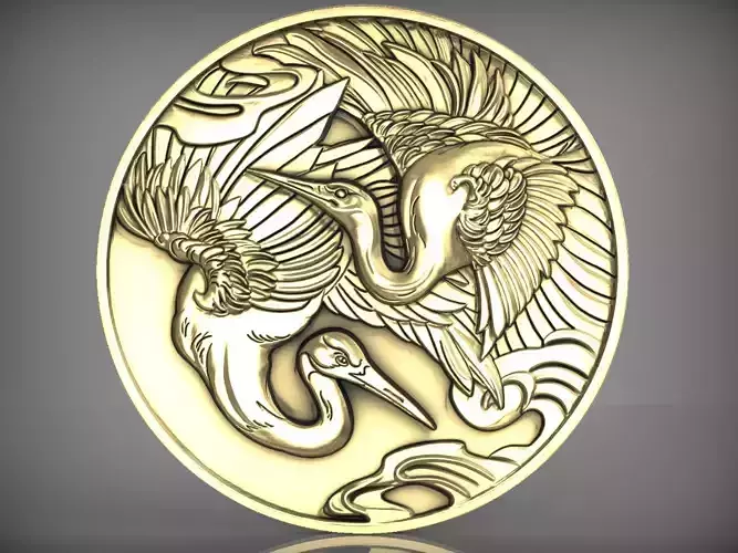 1 bird seed coin CNC Relief Model