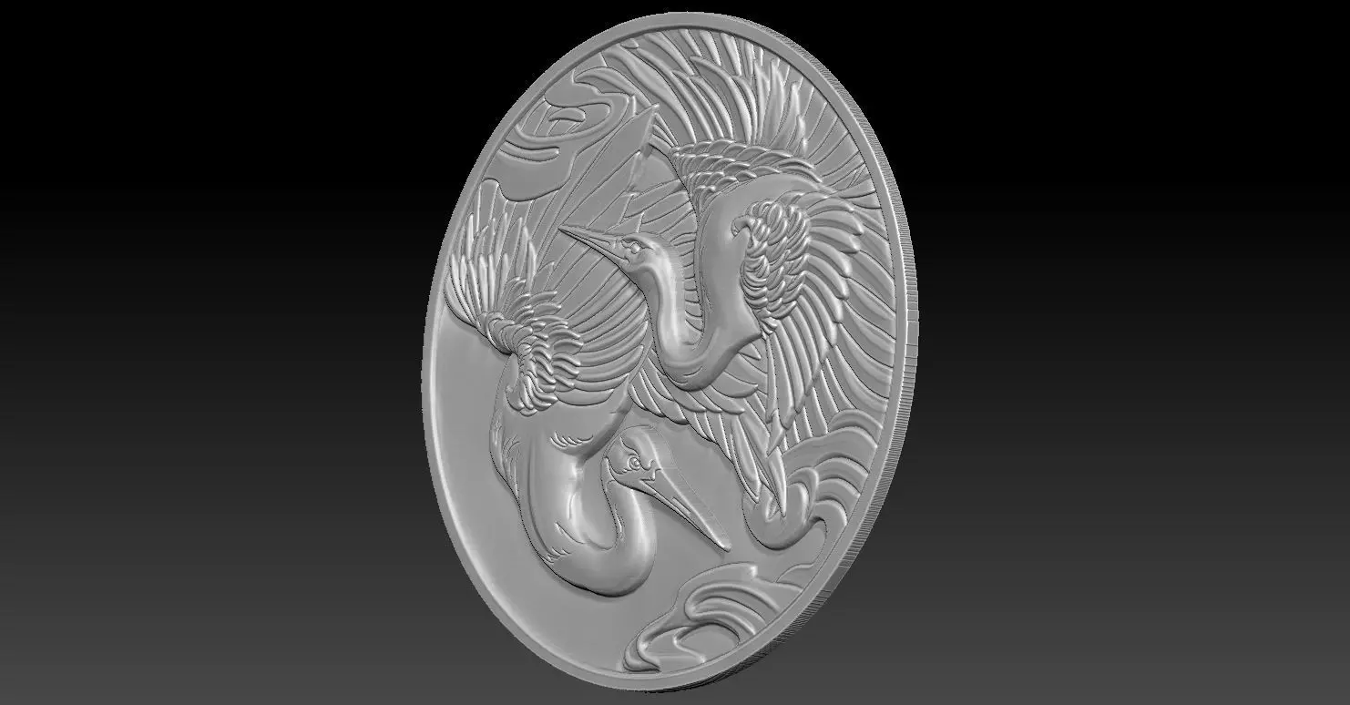 1 bird seed coin CNC Relief Model 3D print model_3