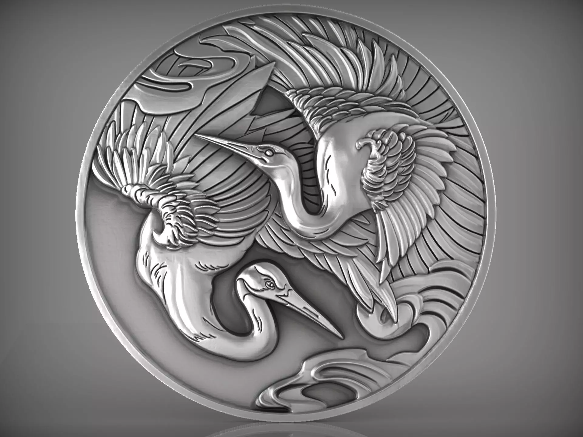 1 bird seed coin CNC Relief Model 3D print model_9