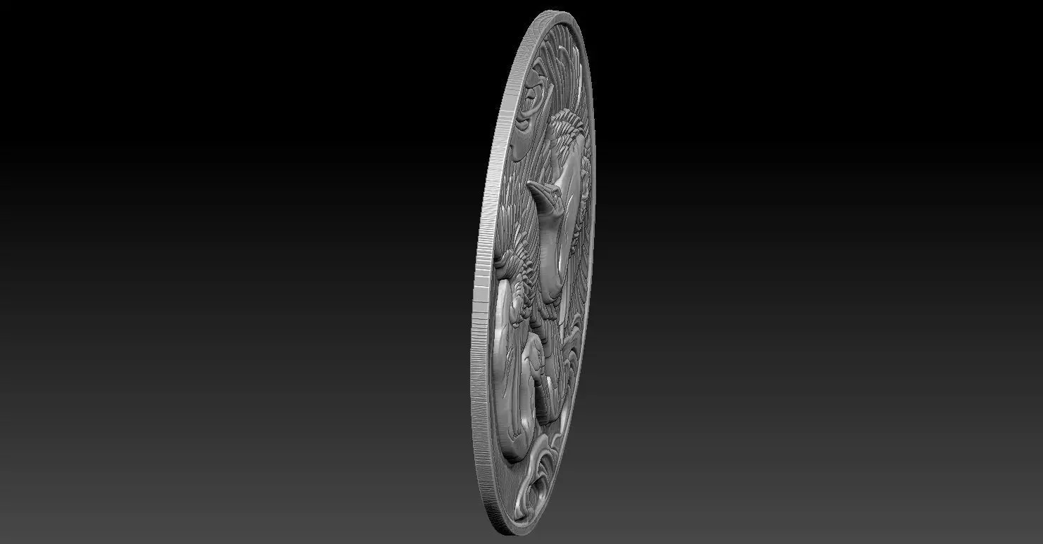 1 bird seed coin CNC Relief Model 3D print model_6