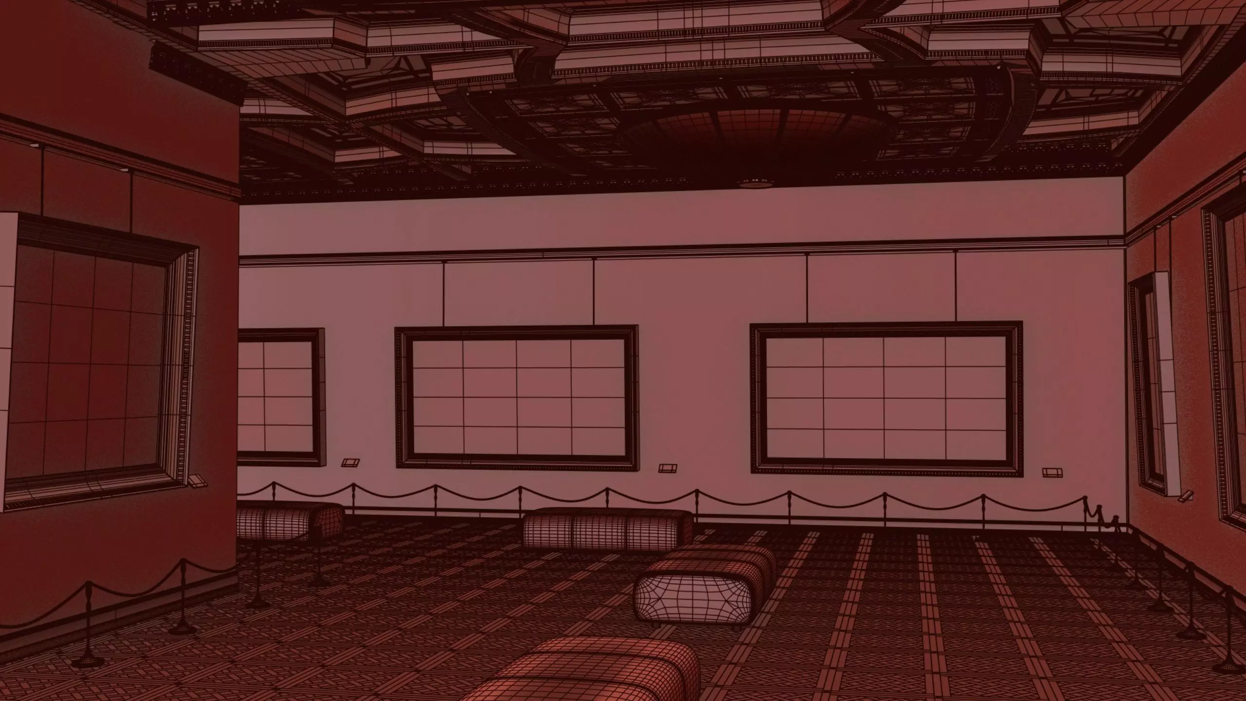 Louvre Museum - Corridor 3D model_4