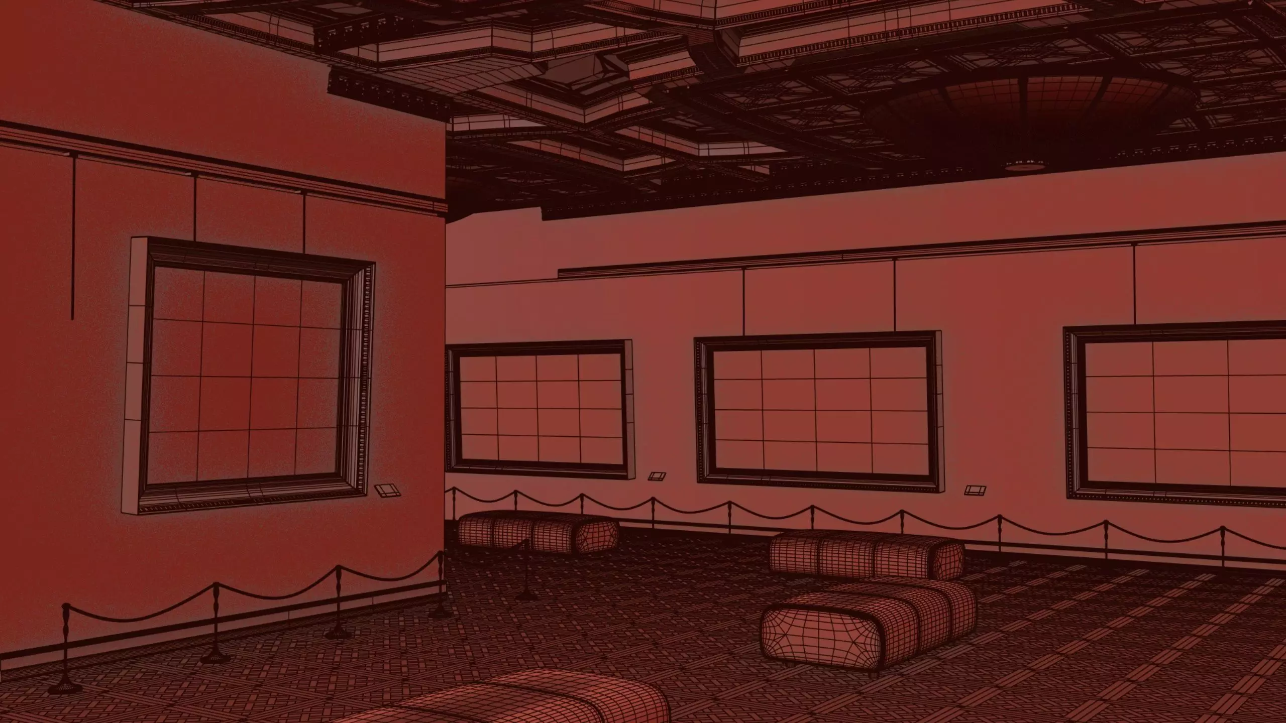 Louvre Museum - Corridor 3D model_5