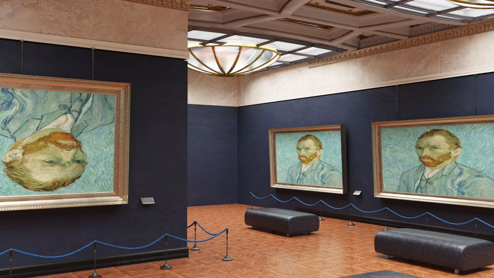 Louvre Museum - Corridor 3D model_3