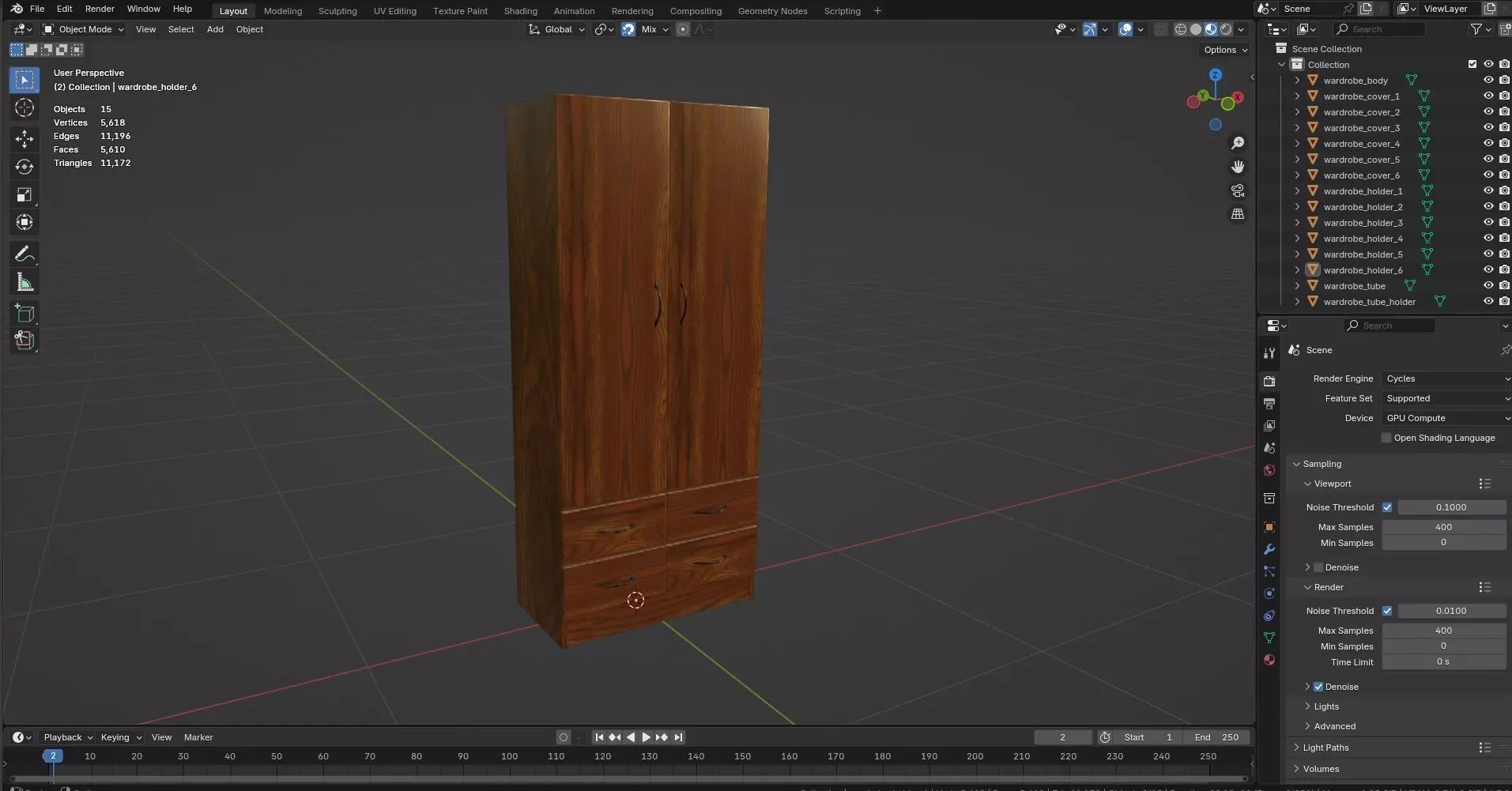 Wardrobe CG20 3D model_8