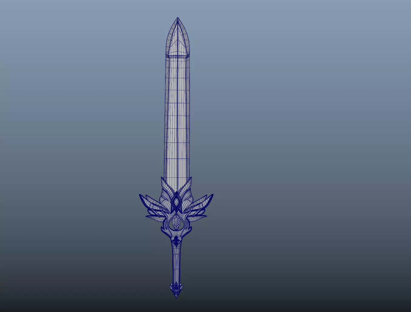Dark Fantasy Sword 3D Model Stylized Game-Ready Weapon Low-poly 3D model_6