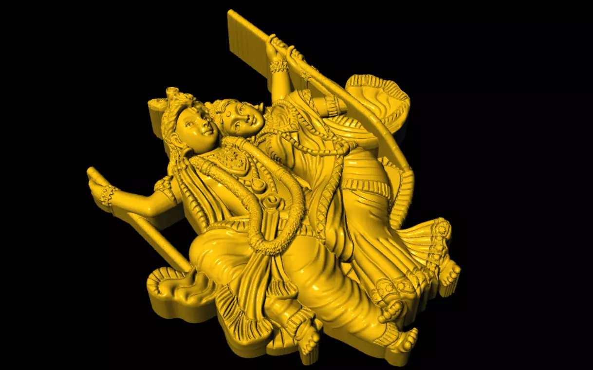 radha krishna best 3d printed model 3D print model_8
