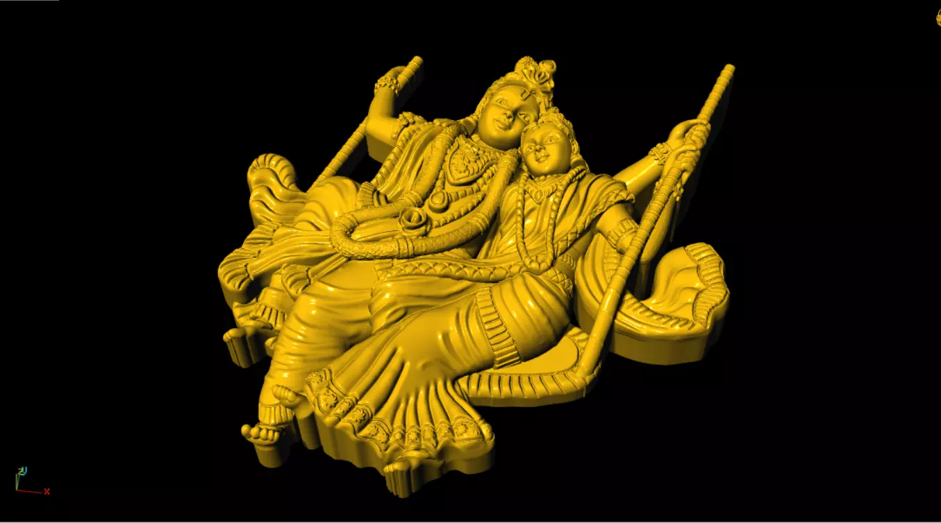 radha krishna best 3d printed model 3D print model_10