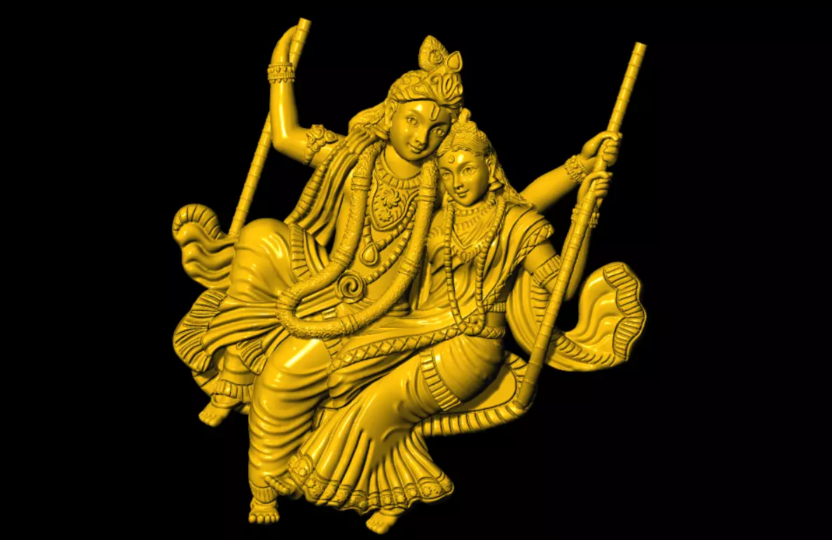 radha krishna best 3d printed model 3D print model_1