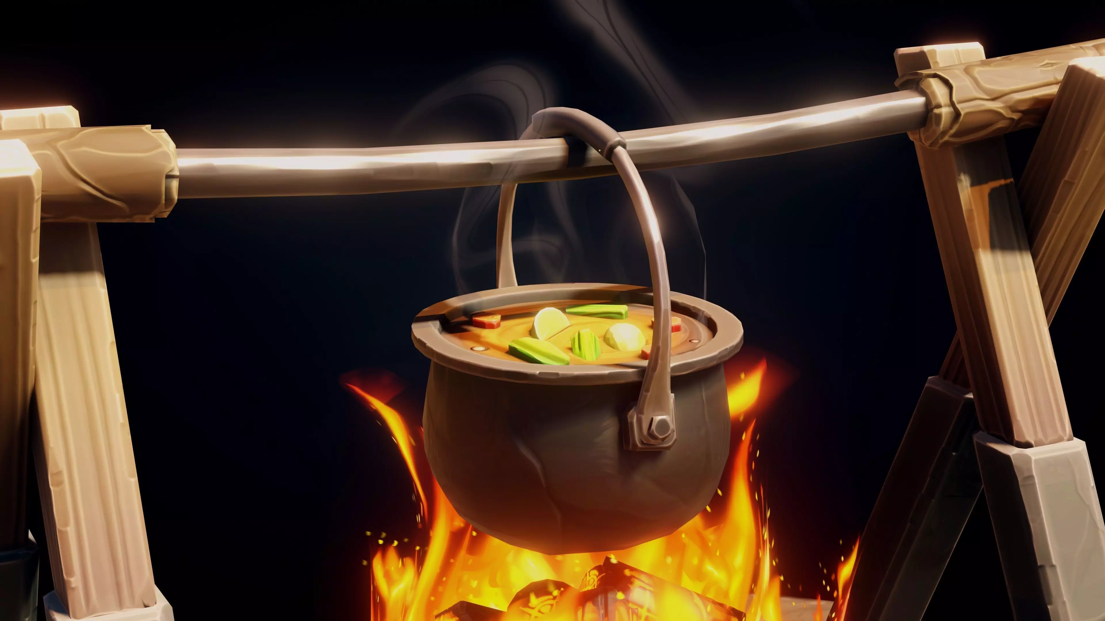 Stylized Campfire - Game Ready 3D Model Low-poly 3D model_8