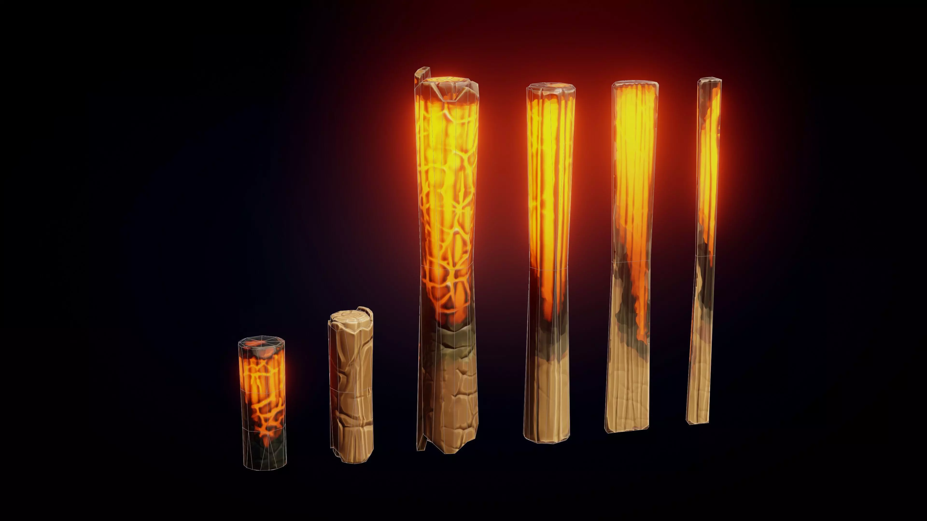 Stylized Campfire - Game Ready 3D Model Low-poly 3D model_10