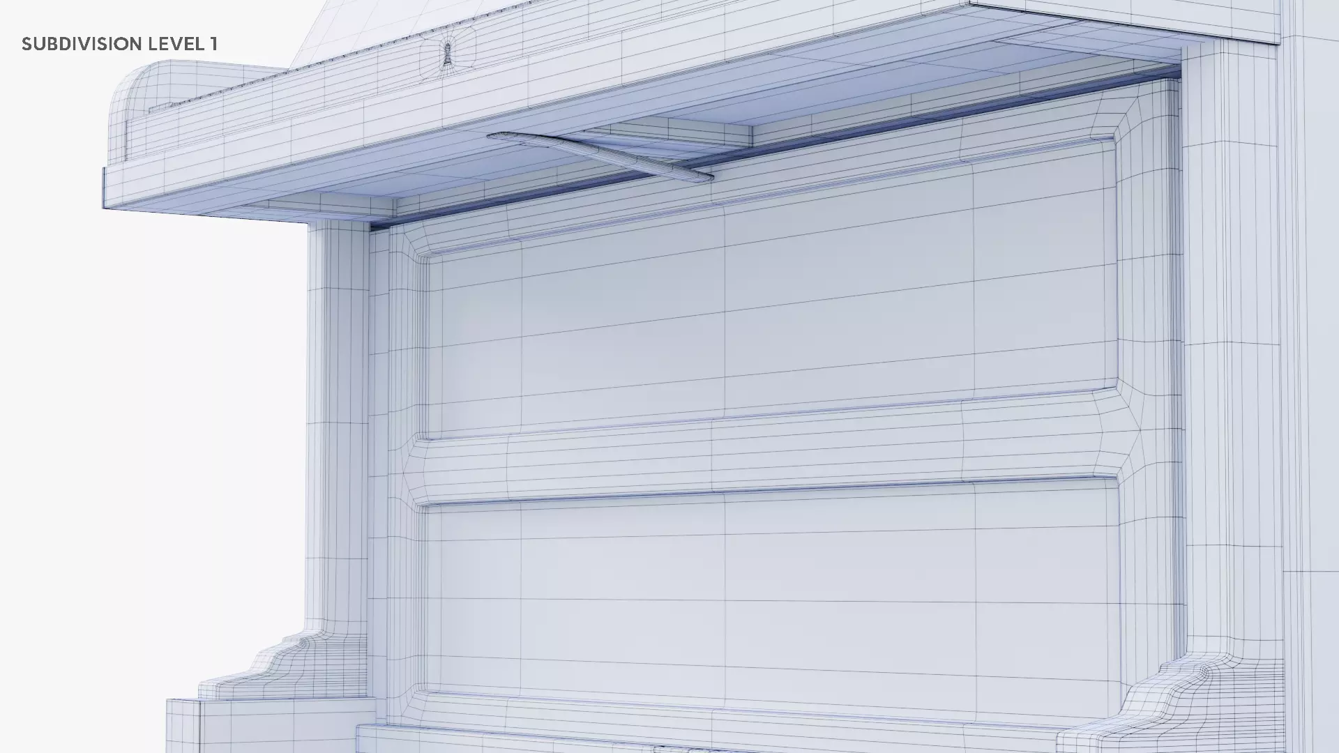 Wooden Upright Piano Low-poly 3D model_36