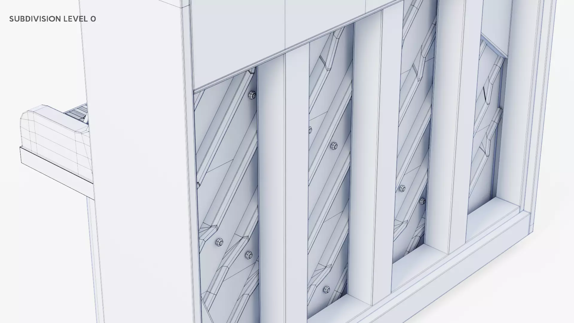 Wooden Upright Piano Low-poly 3D model_57