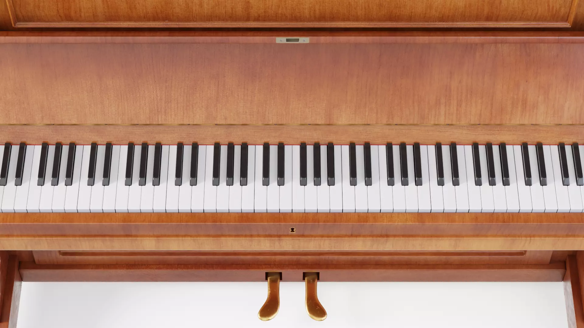 Wooden Upright Piano Low-poly 3D model_15