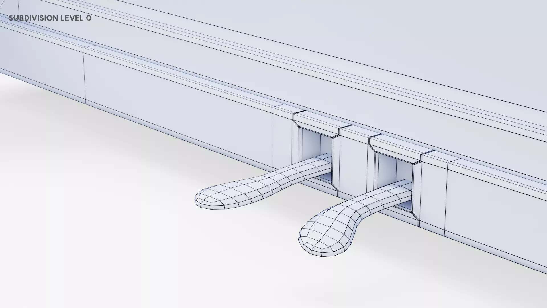 Wooden Upright Piano Low-poly 3D model_33