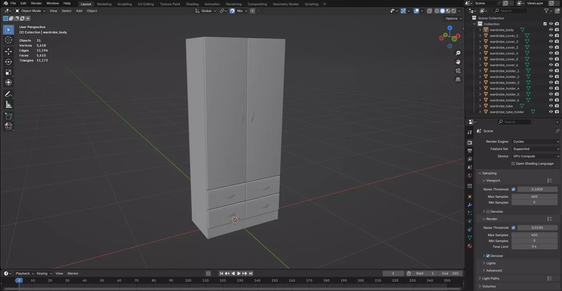 Wardrobe CG29 3D model_7