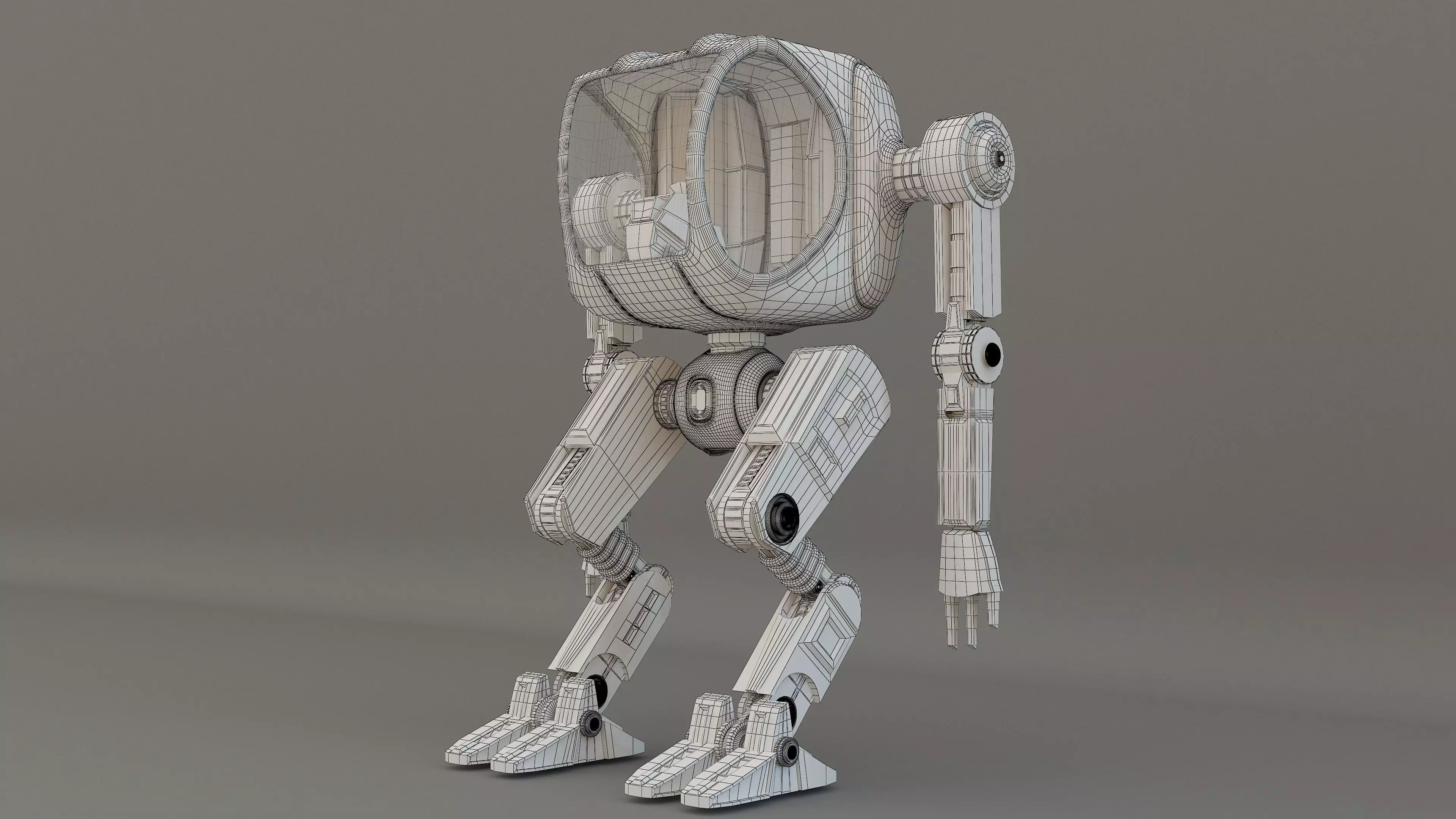  futuristic medical and war robot 3D model_3