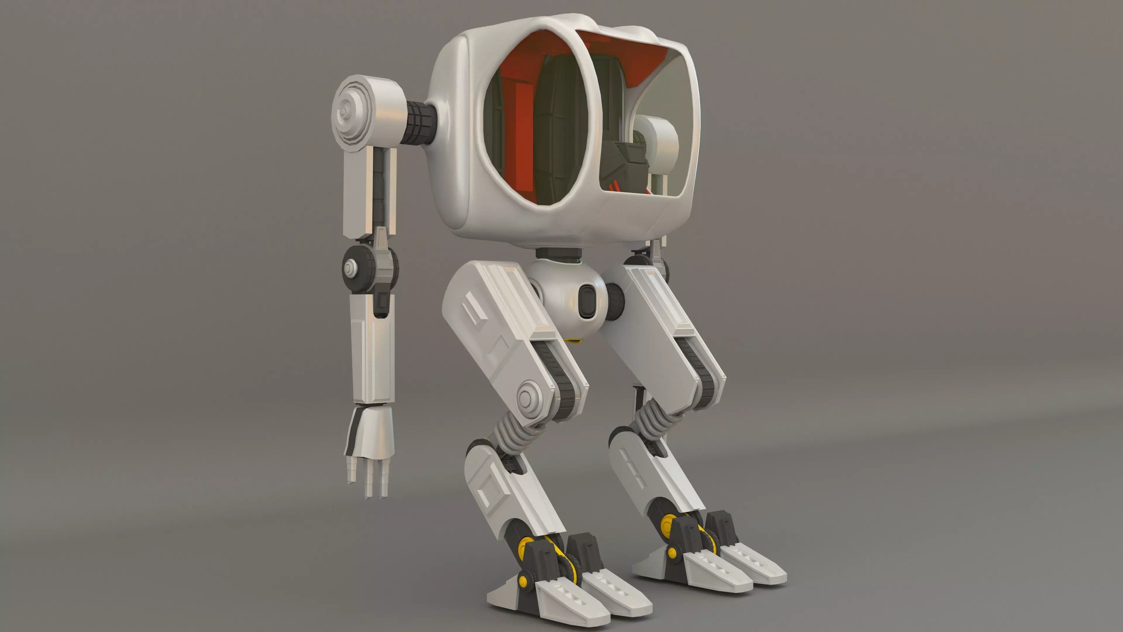  futuristic medical and war robot 3D model_4