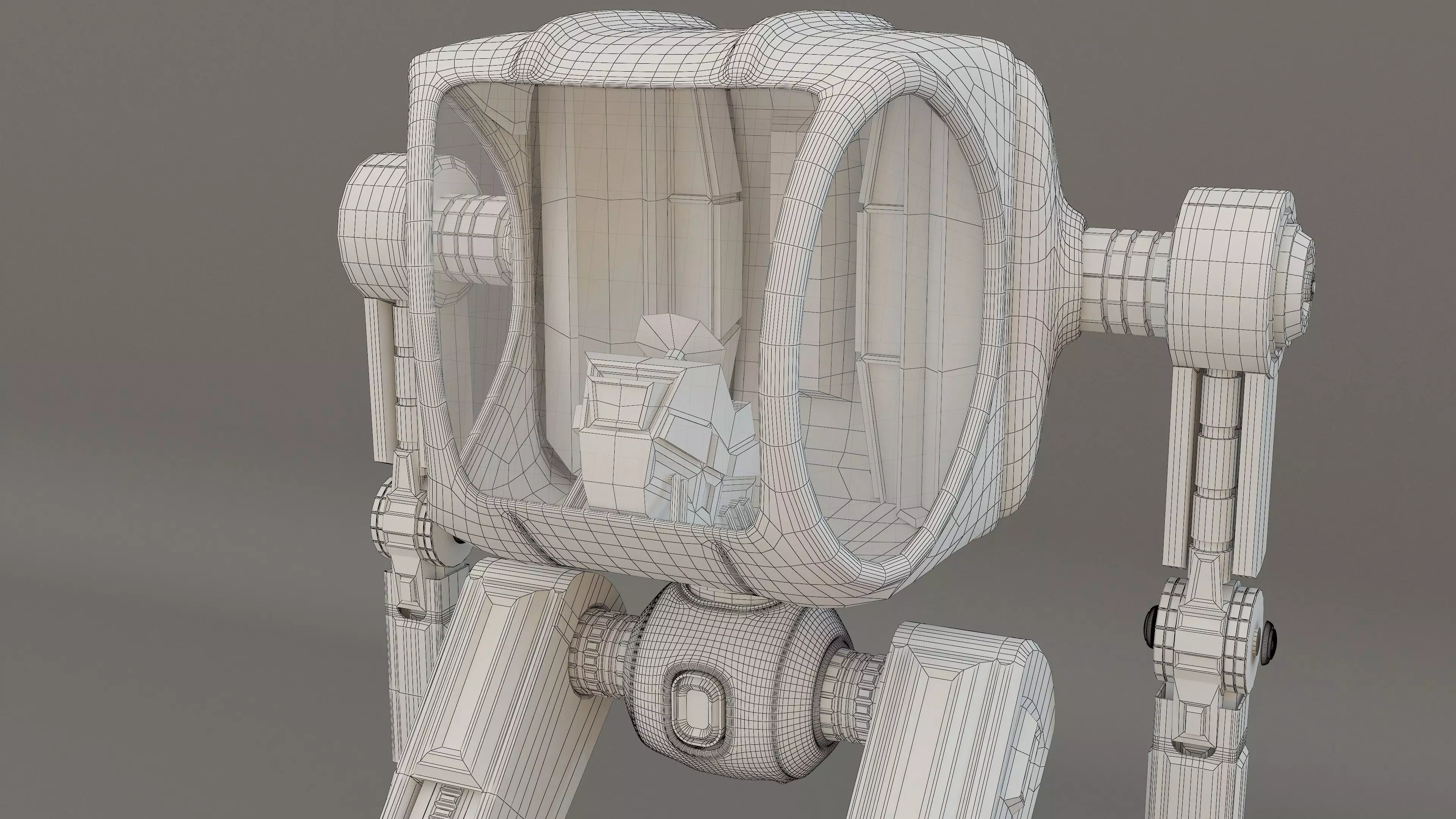  futuristic medical and war robot 3D model_11