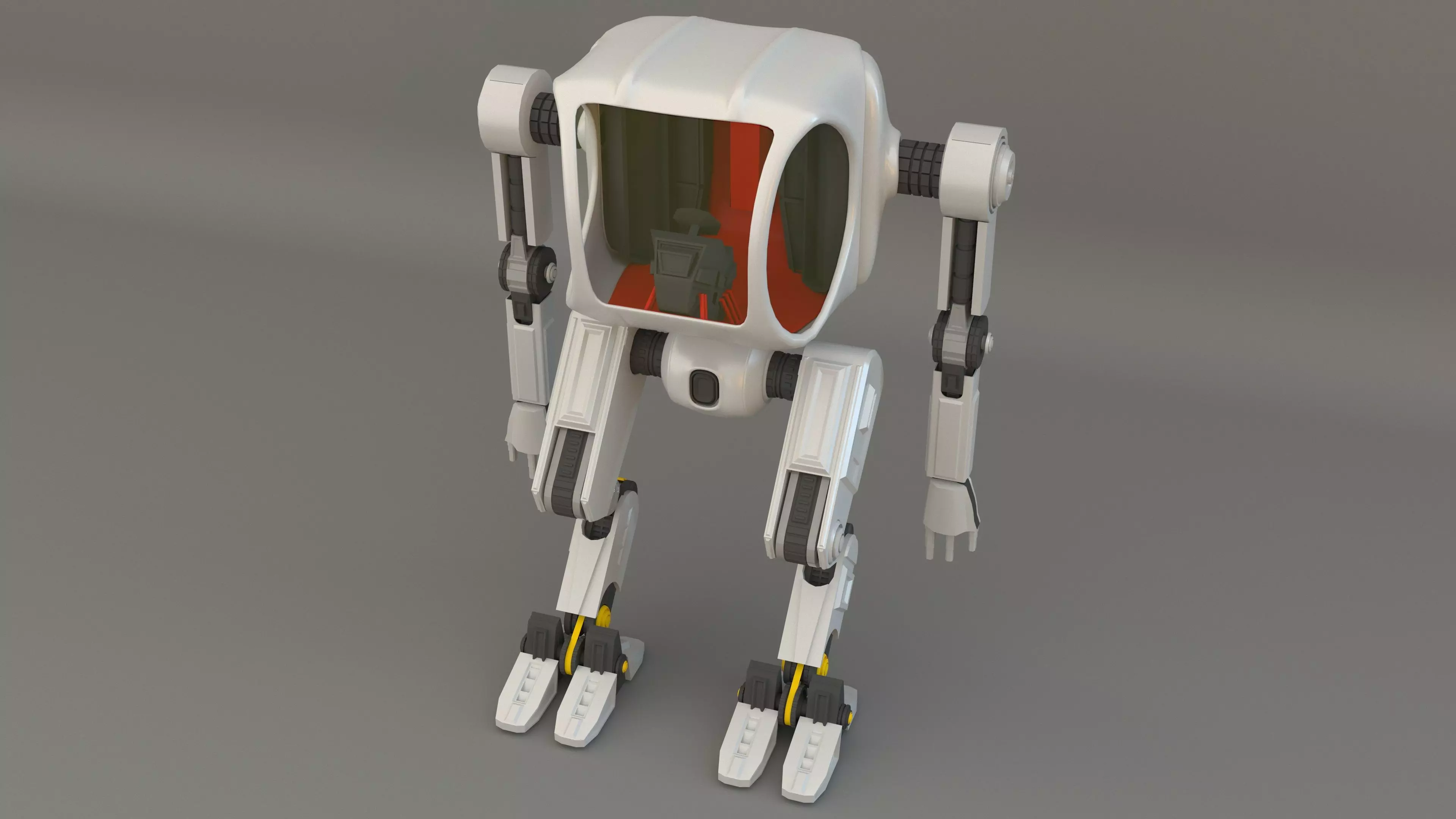  futuristic medical and war robot 3D model_6