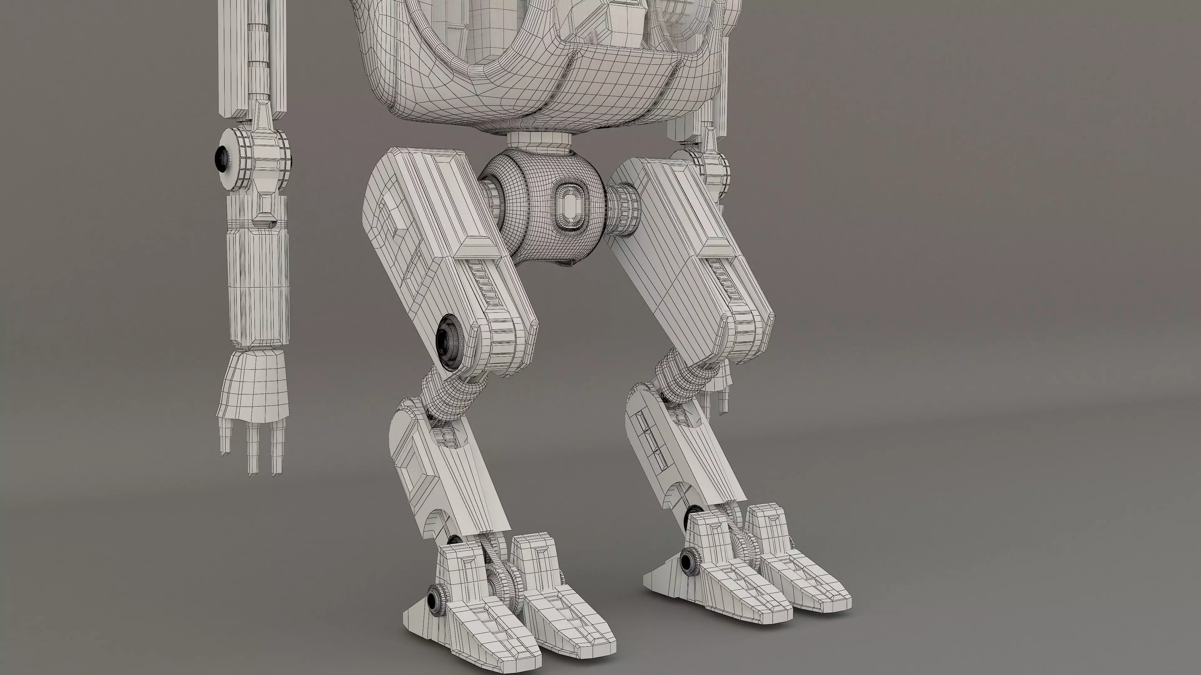  futuristic medical and war robot 3D model_13