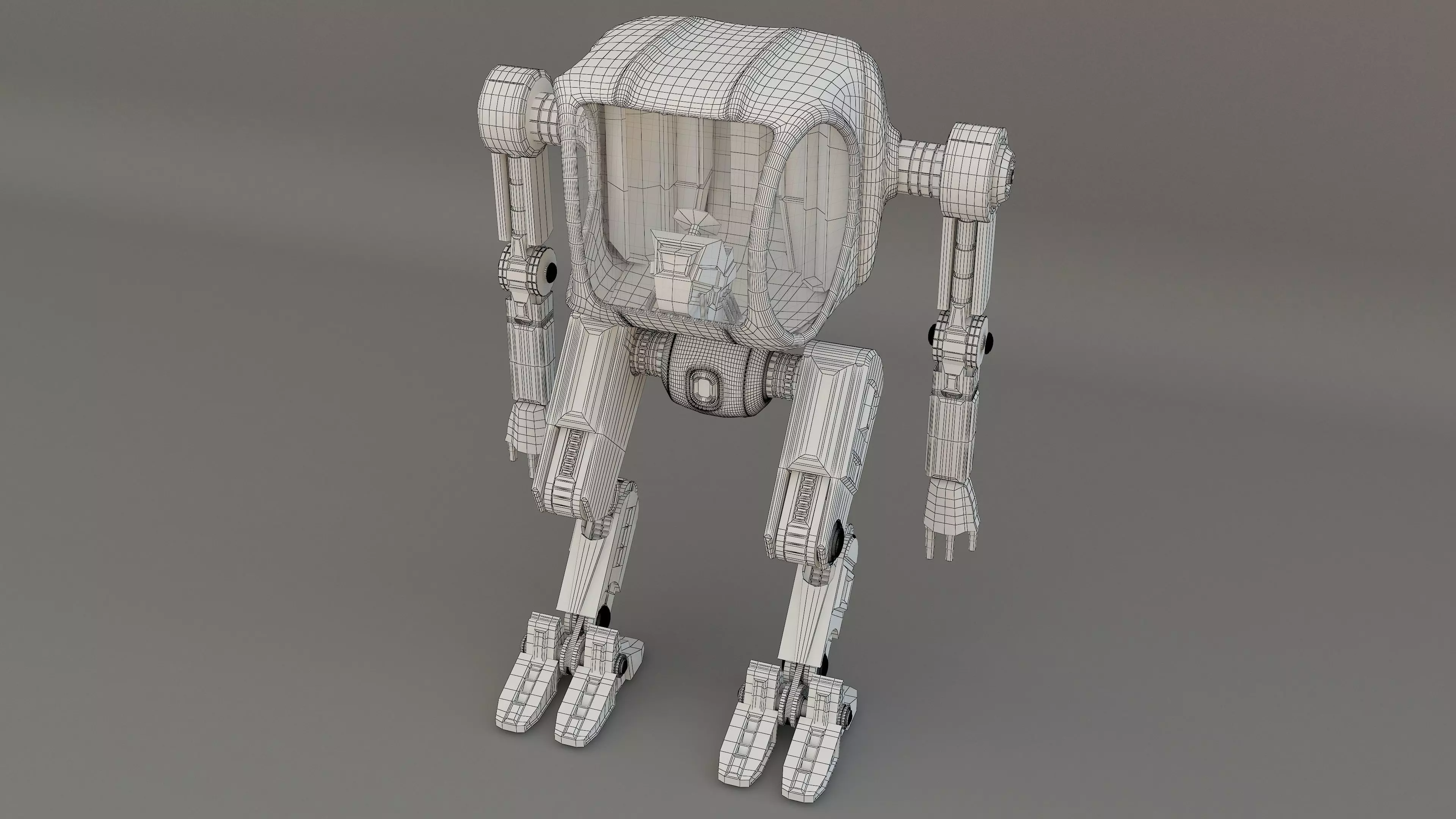  futuristic medical and war robot 3D model_7