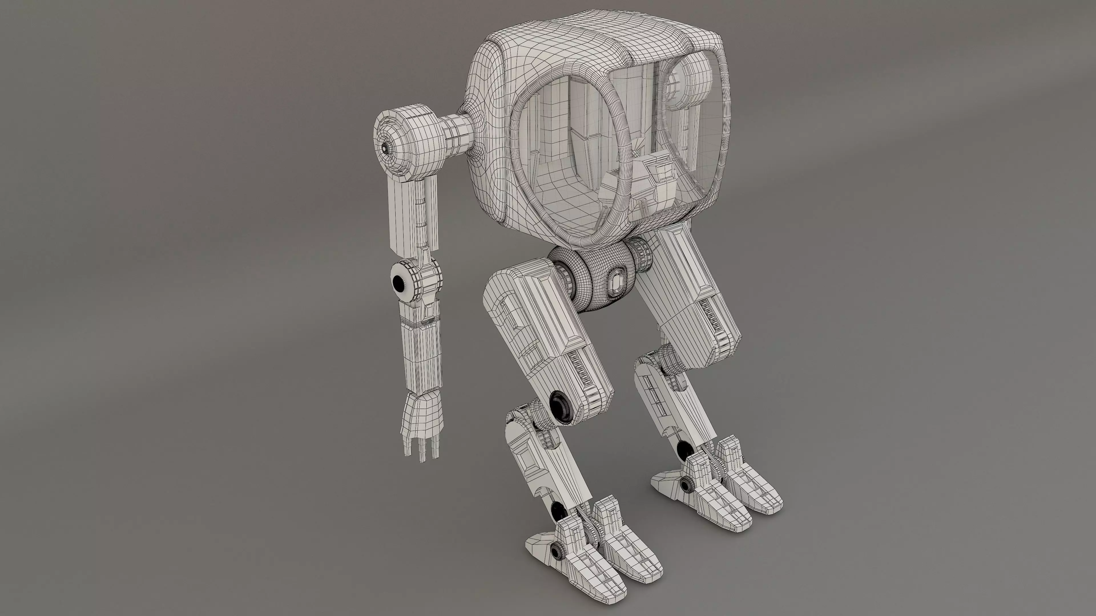  futuristic medical and war robot 3D model_9