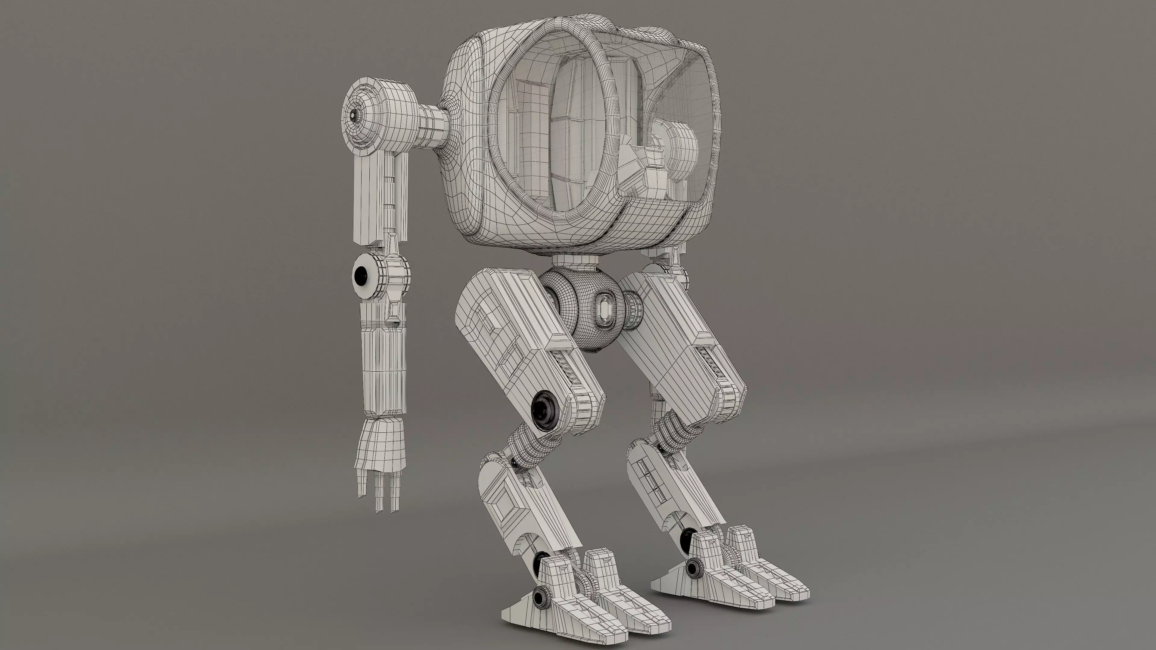  futuristic medical and war robot 3D model_5