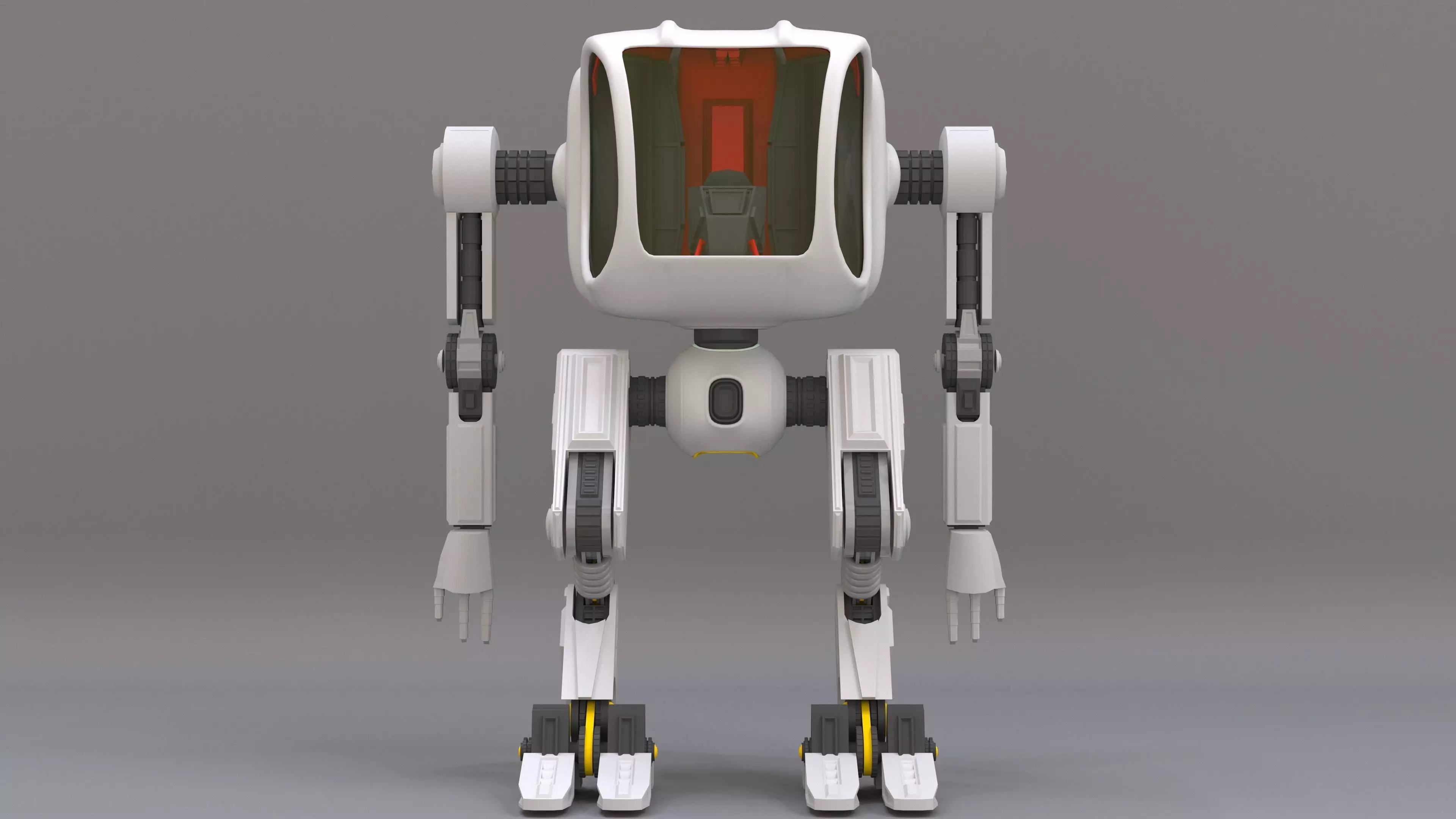  futuristic medical and war robot 3D model_0