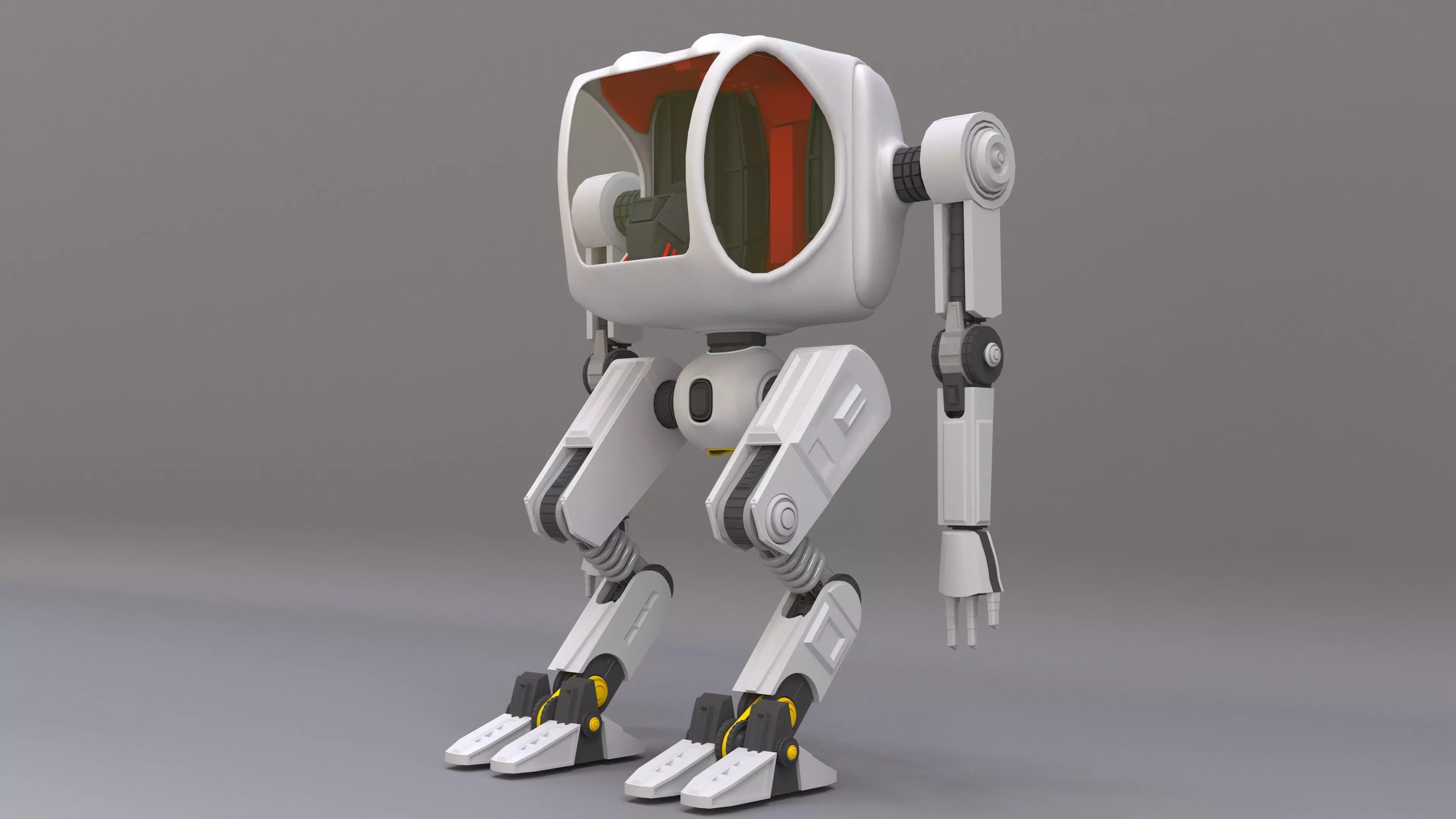  futuristic medical and war robot 3D model_2