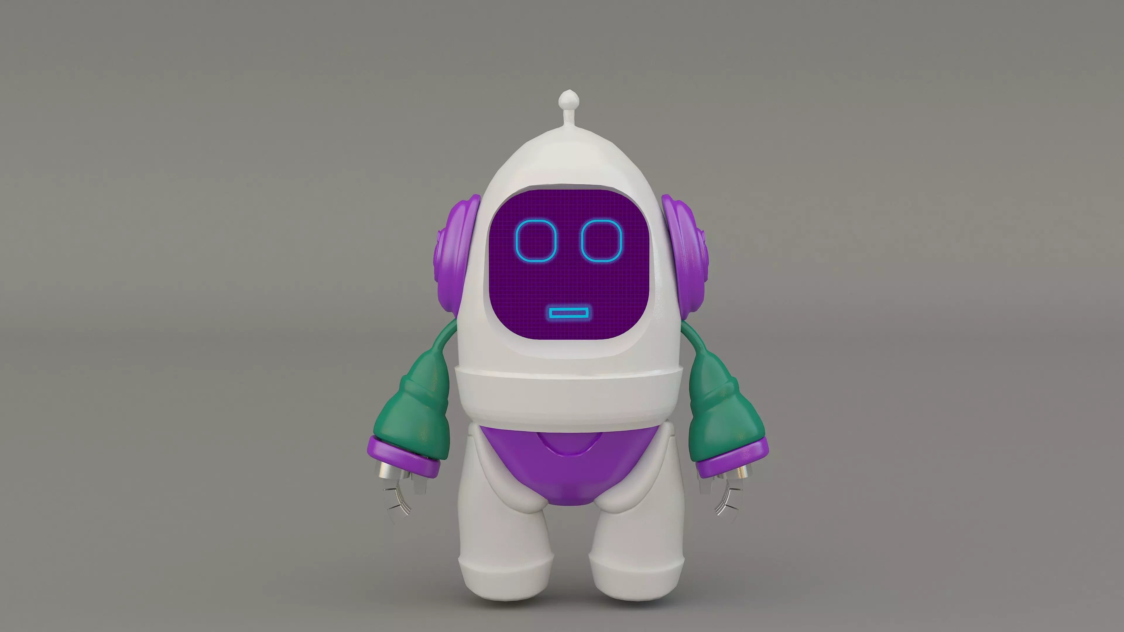 Robot cartoon 3d Design Funny 3D model_13