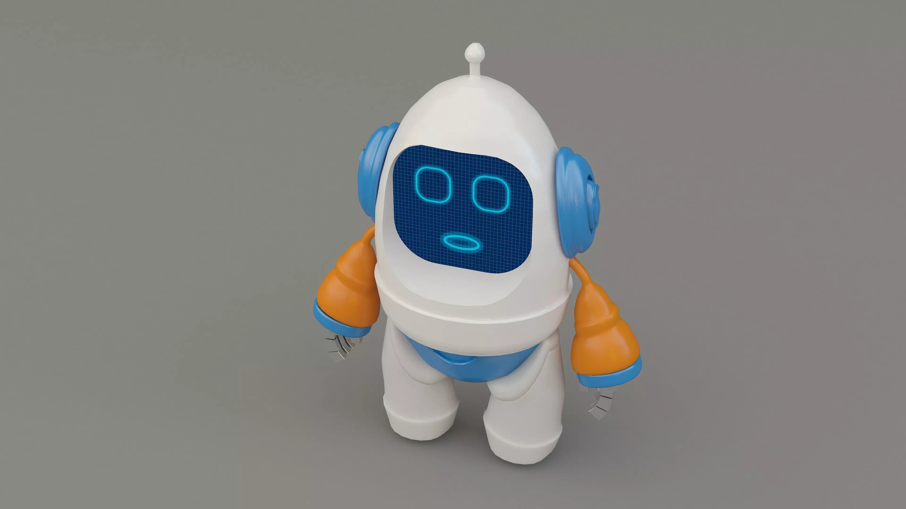  Robot cartoon 3d Design Funny 3D model_3