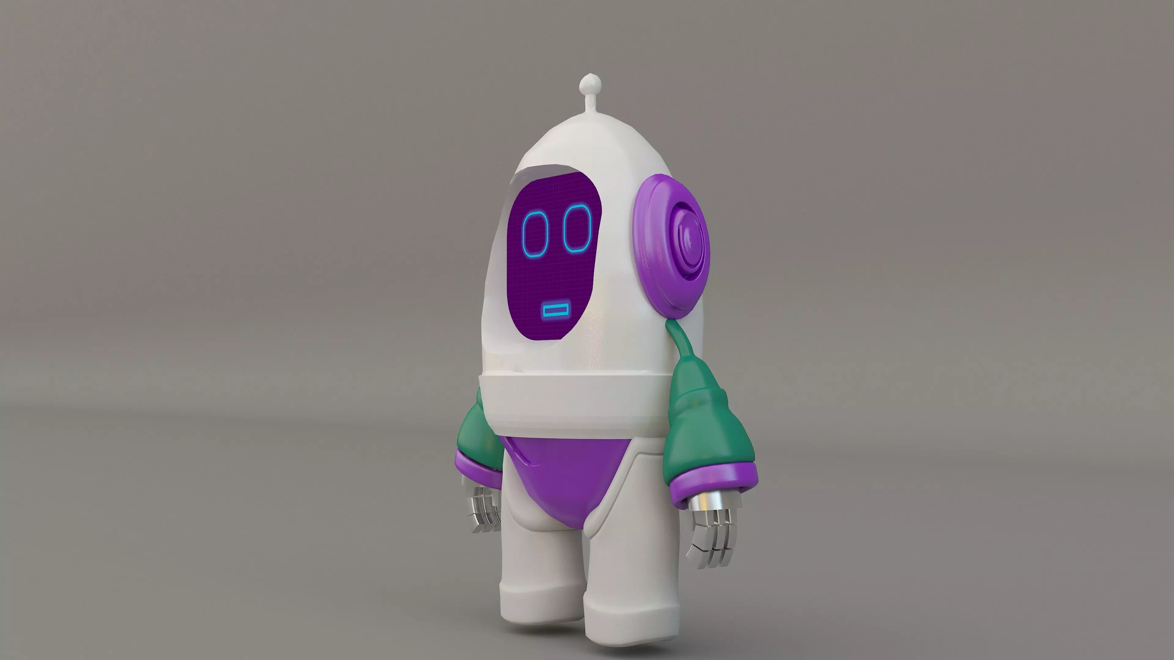 Robot cartoon 3d Design Funny 3D model_19