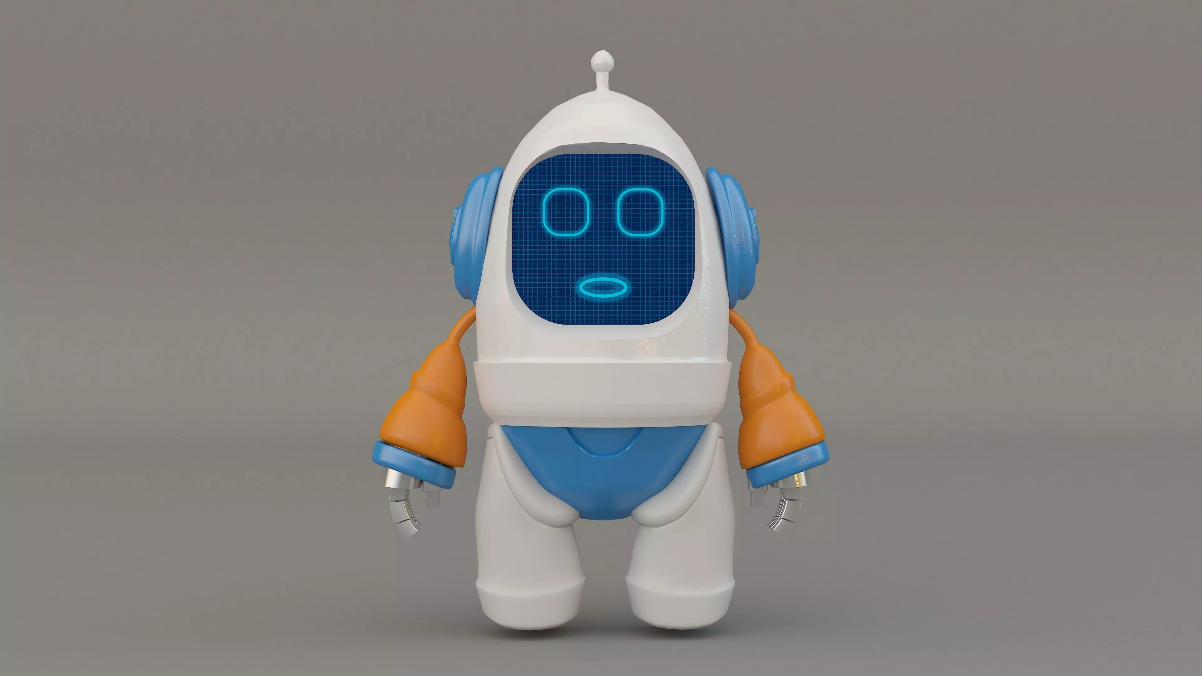  Robot cartoon 3d Design Funny 3D model_0