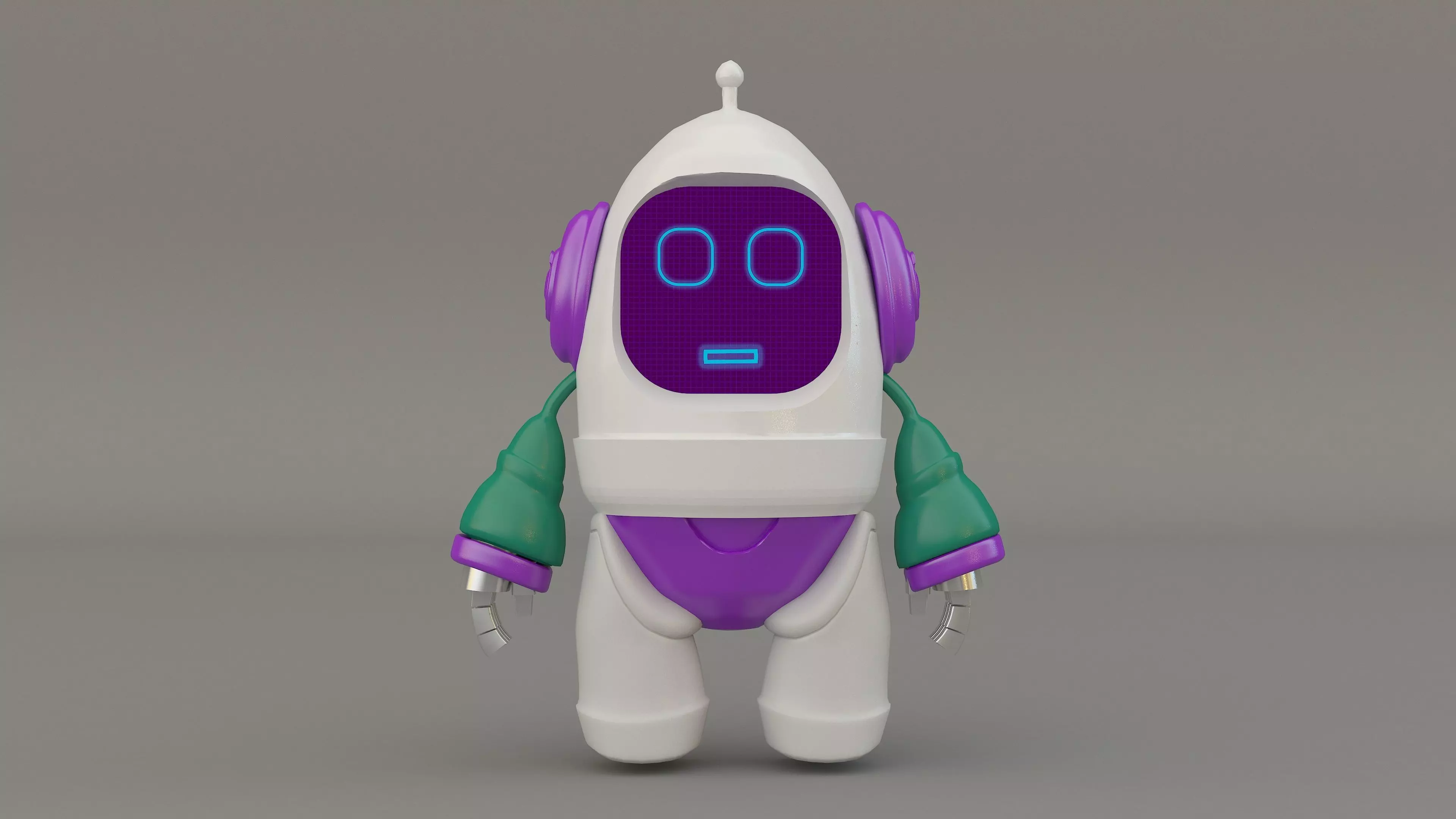  Robot cartoon 3d Design Funny 3D model_1