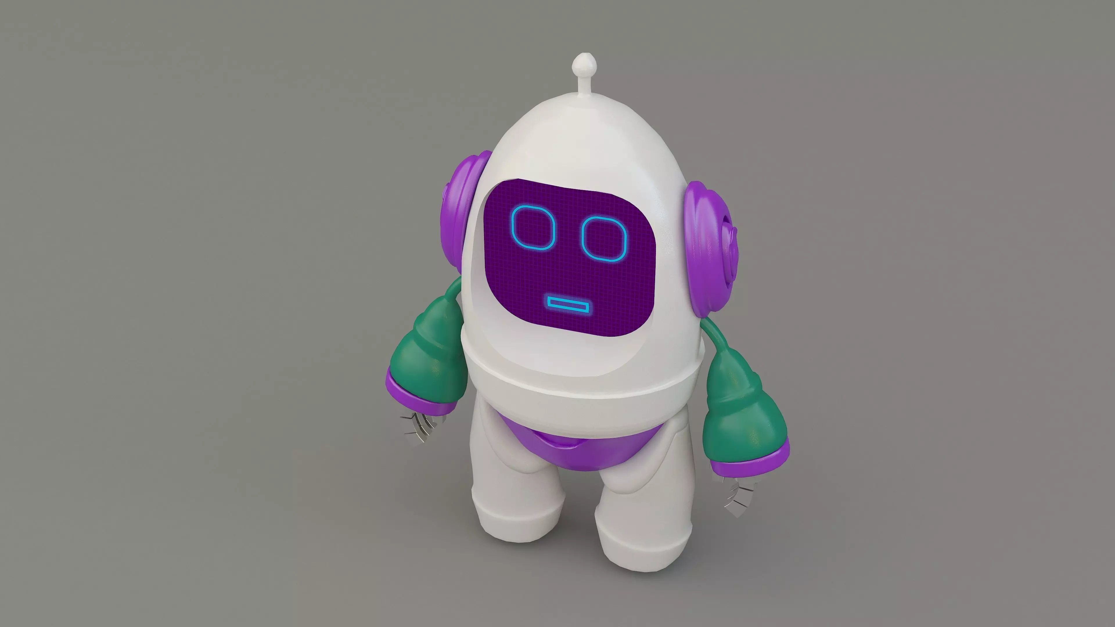  Robot cartoon 3d Design Funny 3D model_4