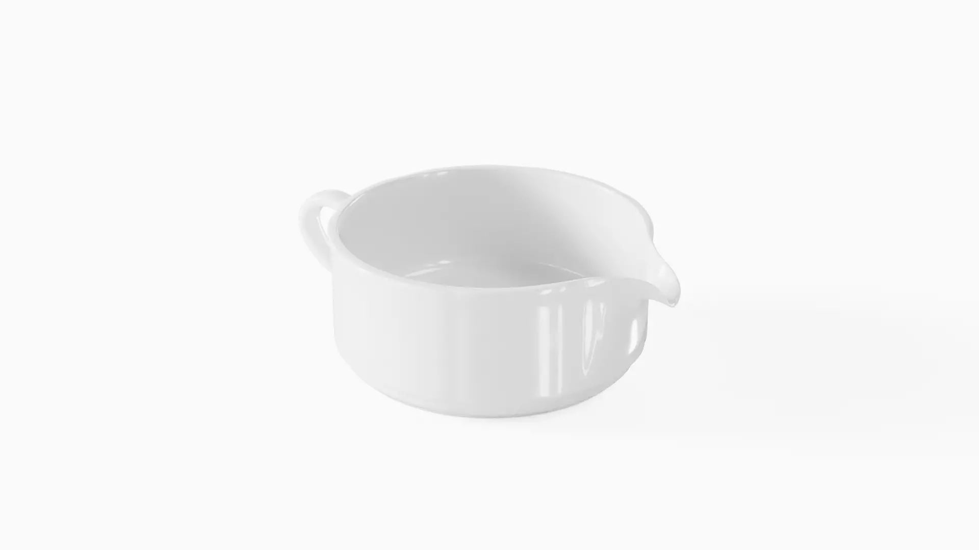 White Tableware Set and Plates Low-poly 3D model_47