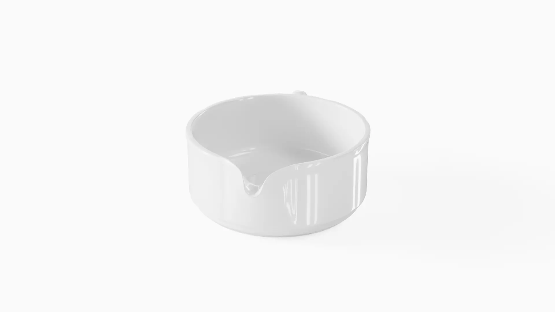 White Tableware Set and Plates Low-poly 3D model_46