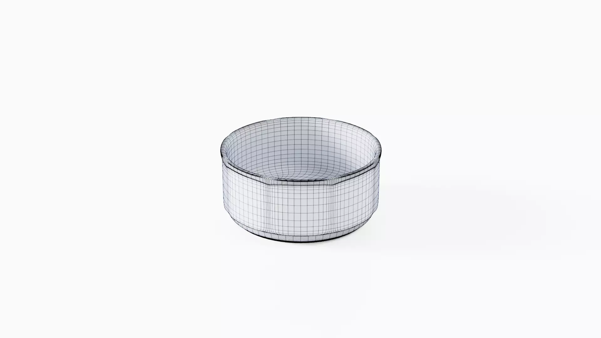 White Tableware Set and Plates Low-poly 3D model_74