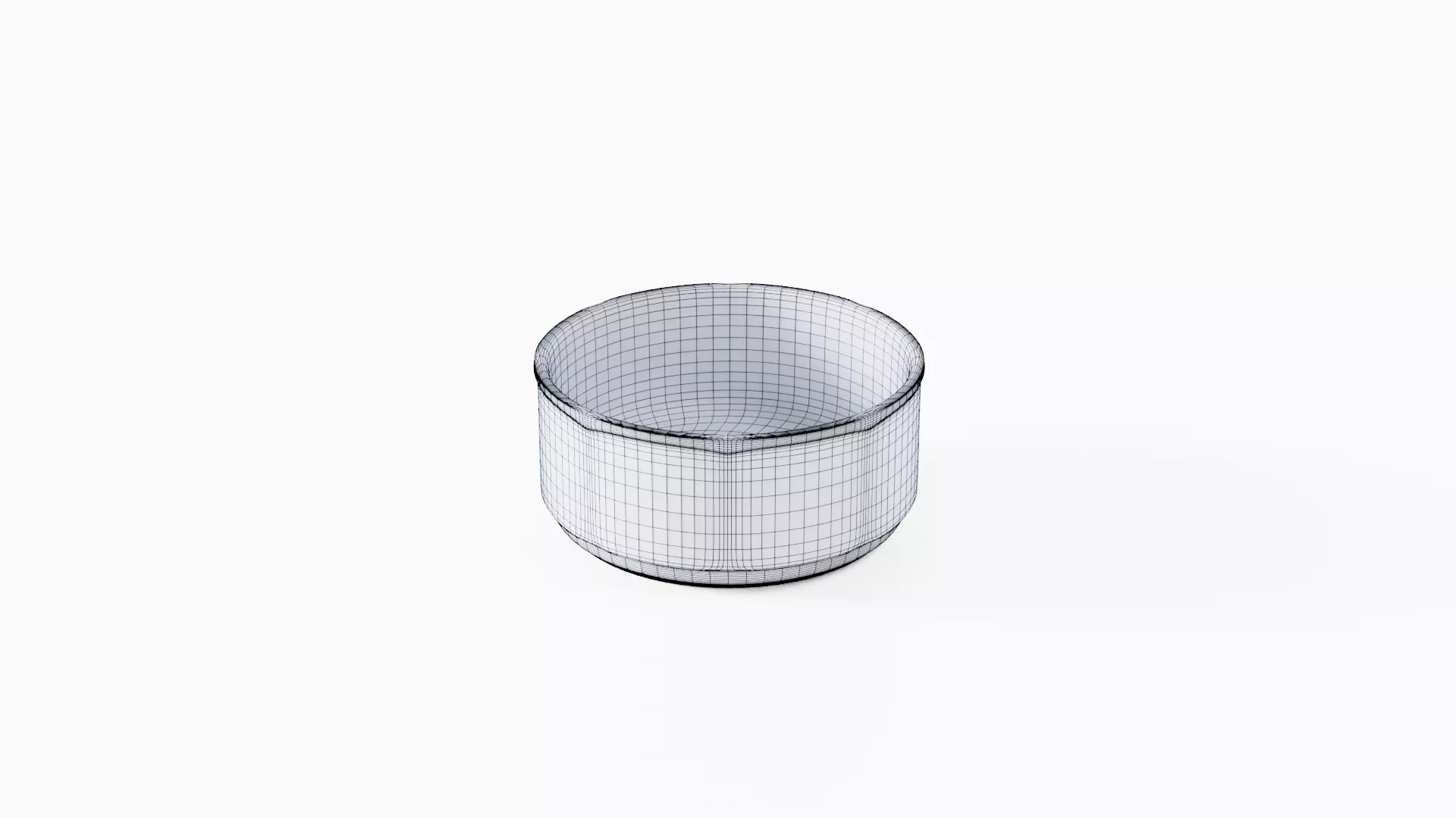 White Tableware Set and Plates Low-poly 3D model_77