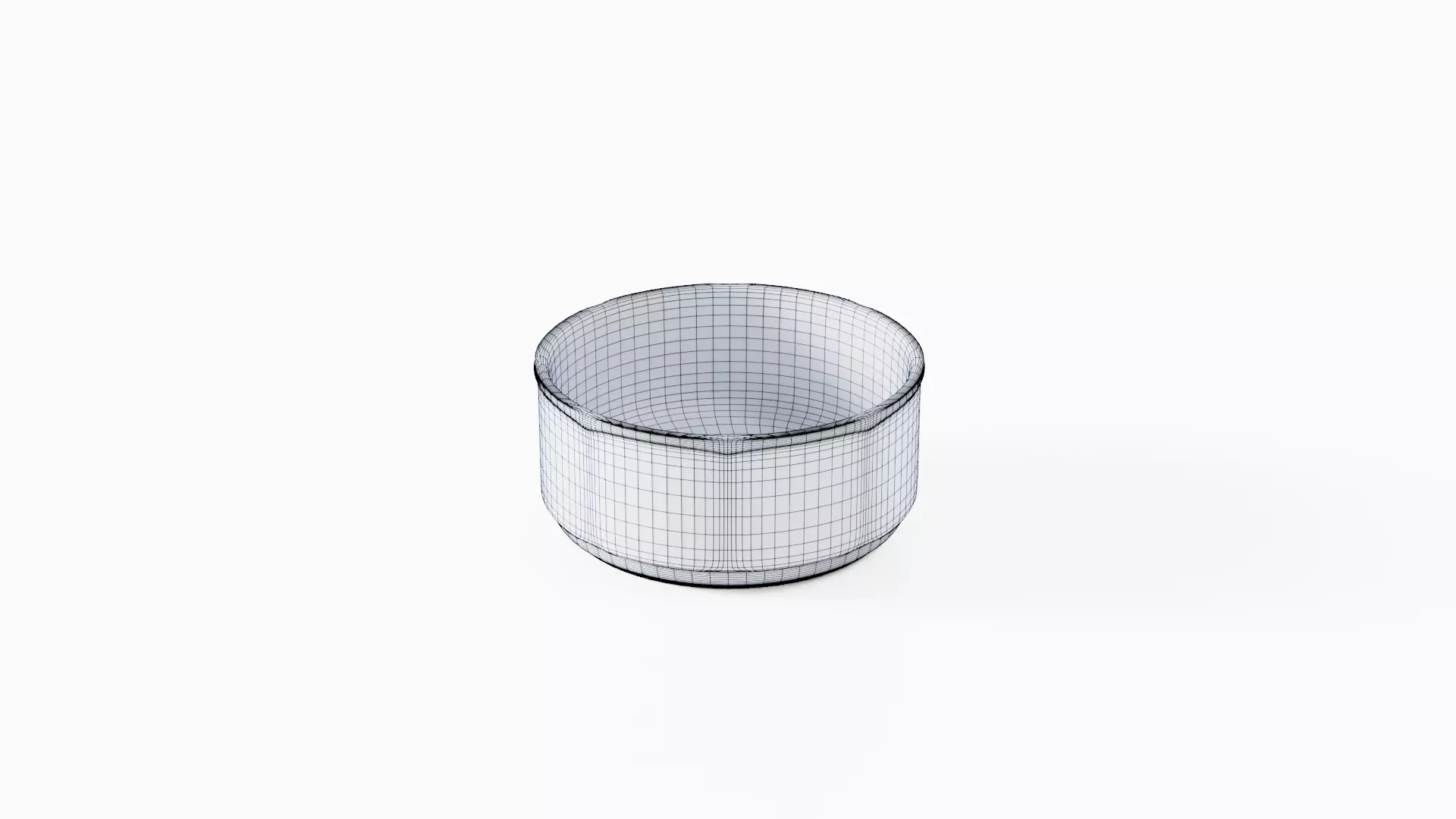 White Tableware Set and Plates Low-poly 3D model_75