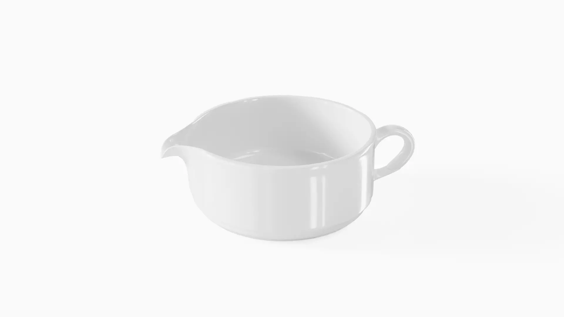 White Tableware Set and Plates Low-poly 3D model_45