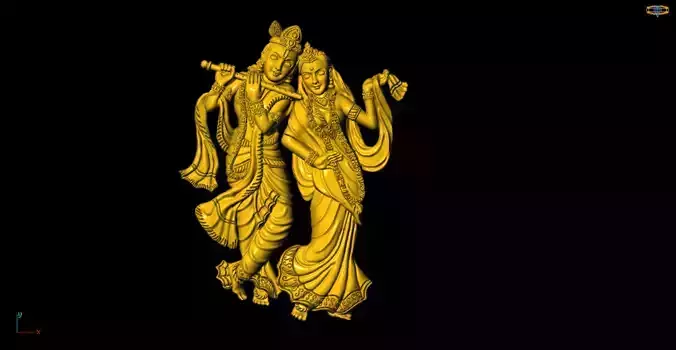 RADHA KRISHNA 3D PRINTED MODEL