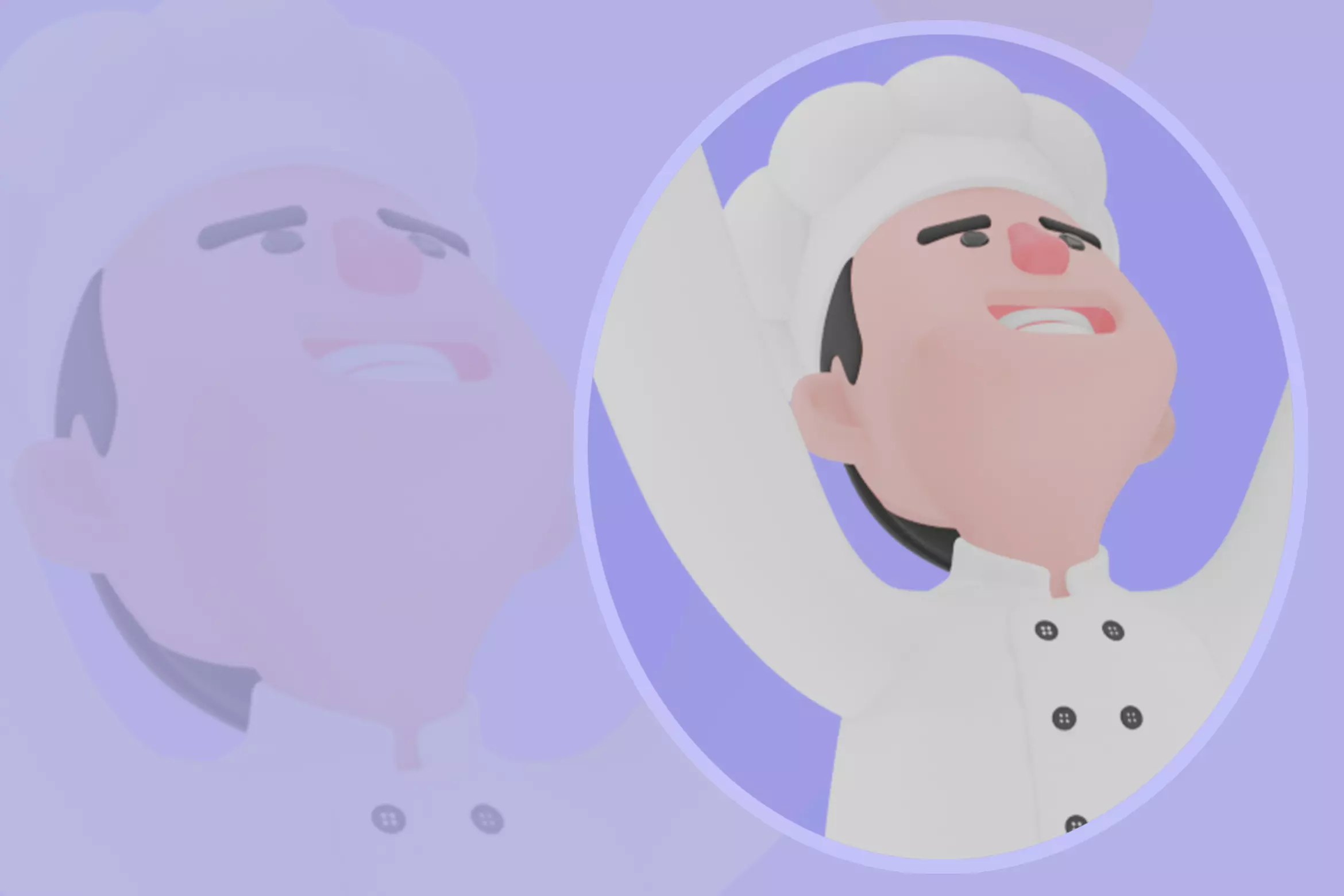Stylized 3D Cartoon Chef - Happy Cook Celebrating with Recipe 3D model