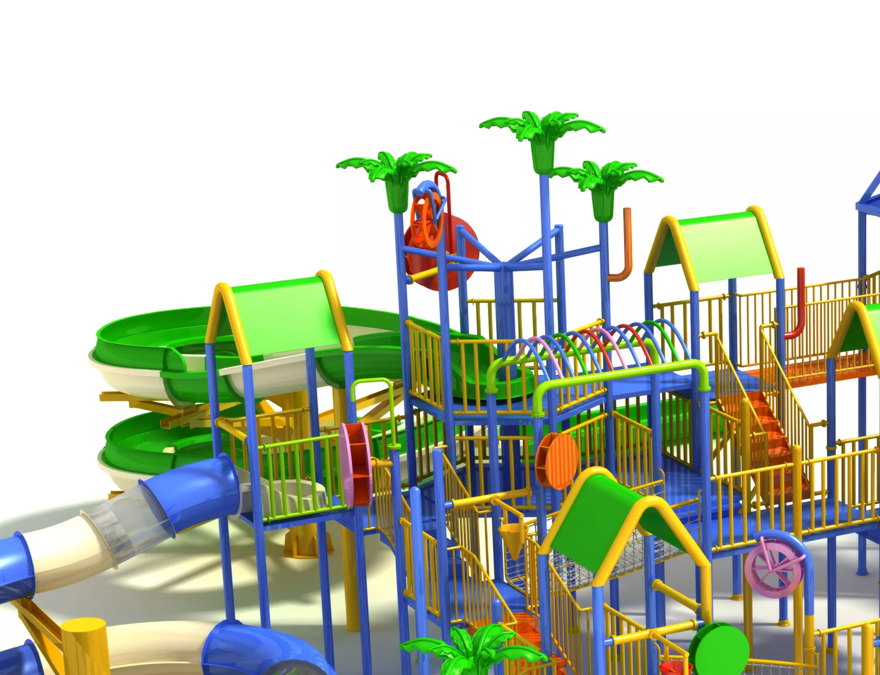 Water park slide 3D model 3D model_2