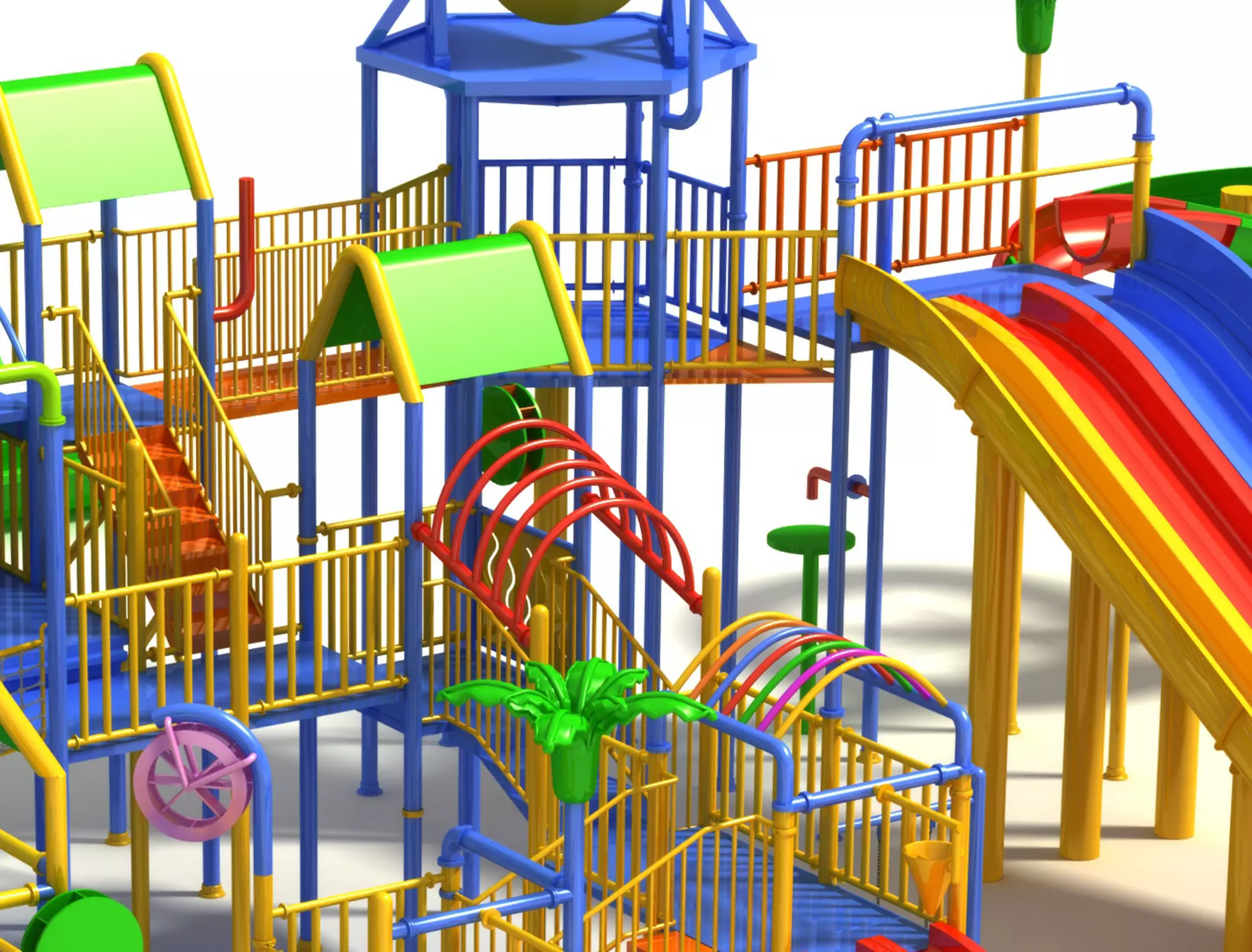 Water park slide 3D model 3D model_1