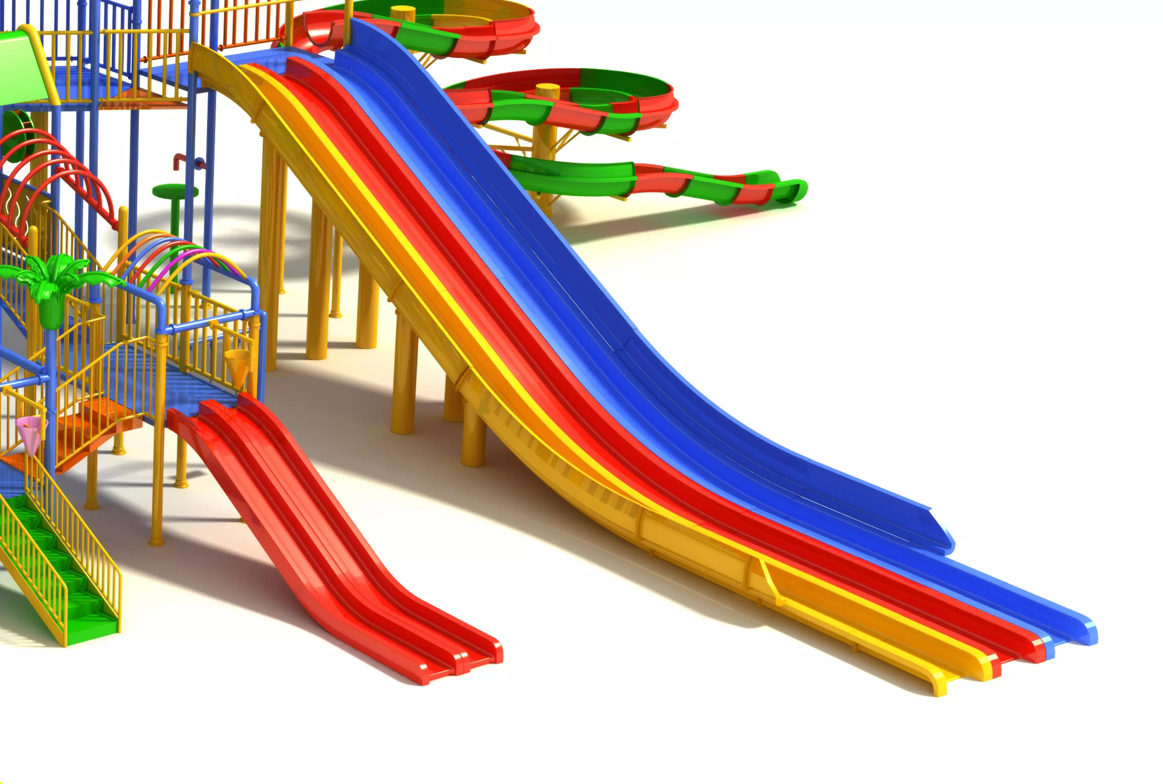 Water park slide 3D model 3D model_3