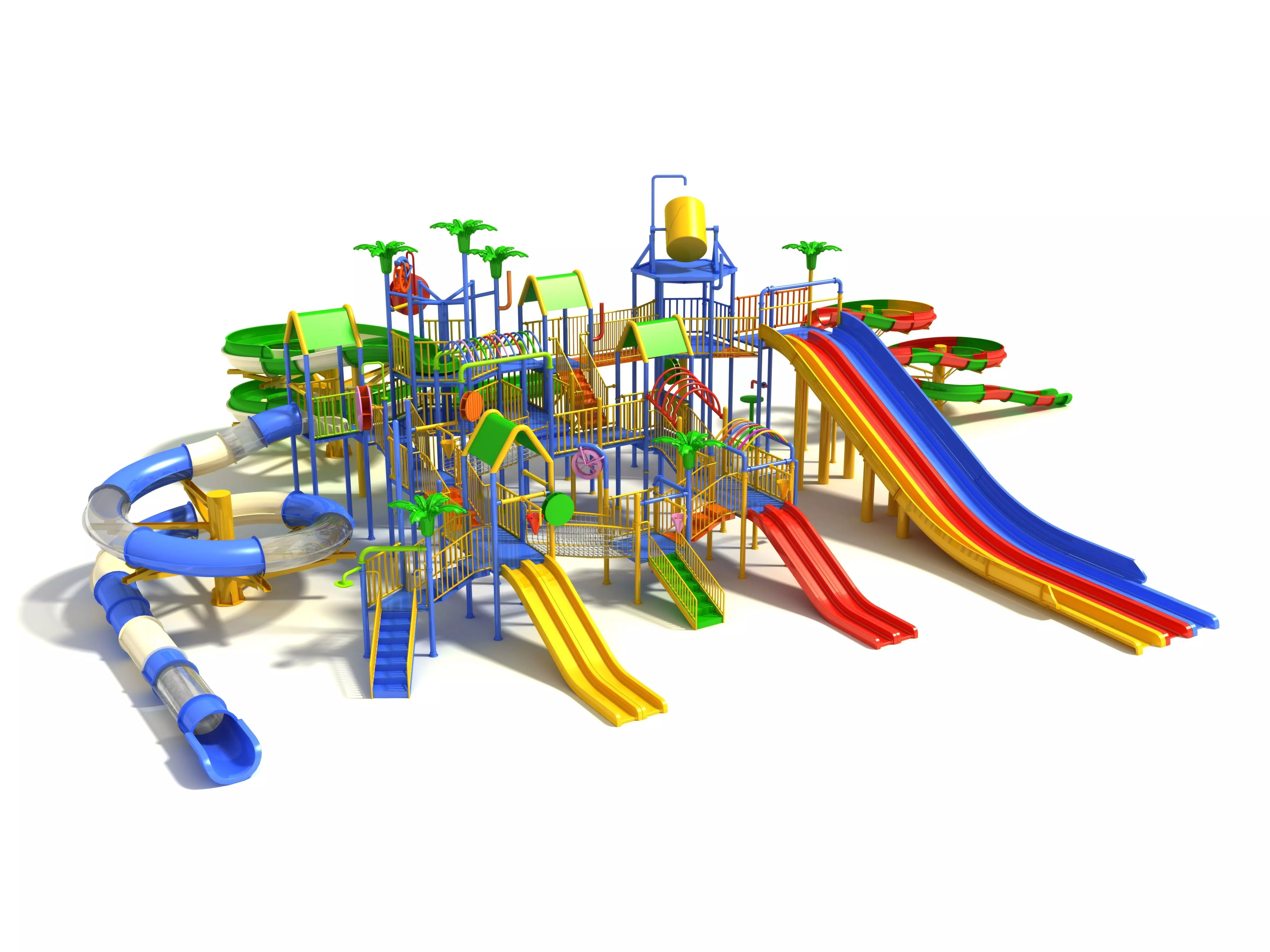 Water park slide 3D model 3D model_0